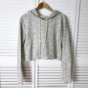 ⭐️3/$15 Brandy Melville cropped marled grey hoodie
